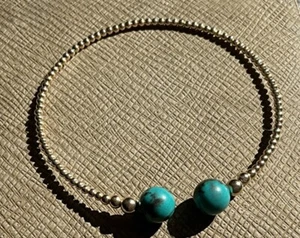 New 14K Genuine Untreated Turquoise Cuff Bracelet - Picture 1 of 7
