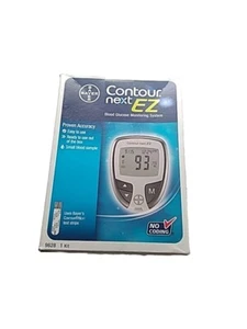 Bayer Contour Next EZ Glucose Meter Kit-with Alcohol Swabs - Picture 1 of 2