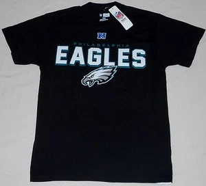 PHILADELPHIA EAGLES MEN'S T SHIRT NFL TEAM APPAREL M L XL 2X BLACK SHORT SLEEVE - Picture 1 of 1