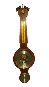 Vintage German Barometer, Thermometer, Hygrometer, Weather Station, by “Fisher” - Picture 1 of 7