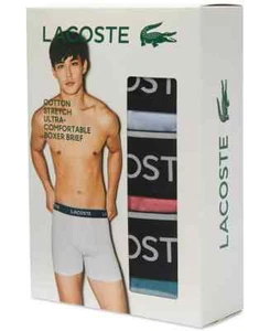 LACOSTE Underwear Mens Casual Stretch Boxer Brief 3 Pack Ultra Comfortable Boxer - Picture 1 of 3