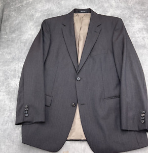 BOSS Hugo Boss Blazer Men 42 Gray White Woven Wool Suit Jacket Classic Career