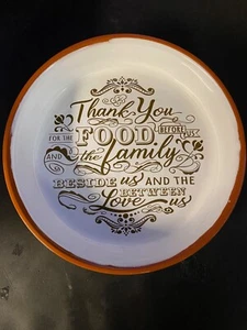 "Handgefertigtes Terrakotta flaches Geschirrtablett 9" ""Danke für das Essen vor uns..." - Bild 1 von 5