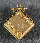 Antique Victorian Gold Filled Etched Locket w/ Photo Frames & Glass, No Mono!