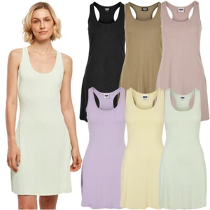 Urban Classics Ladies Modal Shorts Racer Back Dress Summer Dress Sporty - Picture 1 of 55
