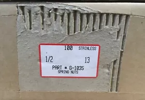 (Caja de 100) Globe Strut G-1035 Tuercas de resorte de acero inoxidable de 1/2 "(Power-Strut) - Imagen 1 de 4
