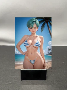 Bulma Dragonball Waifu Anime Custom Art Trading Card NSFW AVAILABLE W5334 - Picture 1 of 2