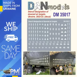 Dan Models 35017 1/35 stencil decalcomania designazione di bersagli aerei abbattuti Ucraina - Foto 1 di 2