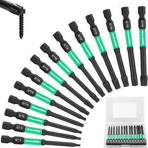 14pc Impact Driver Torx Bit Set, Magnetic Screwdriver Set, Security and Torque - Picture 1 of 6