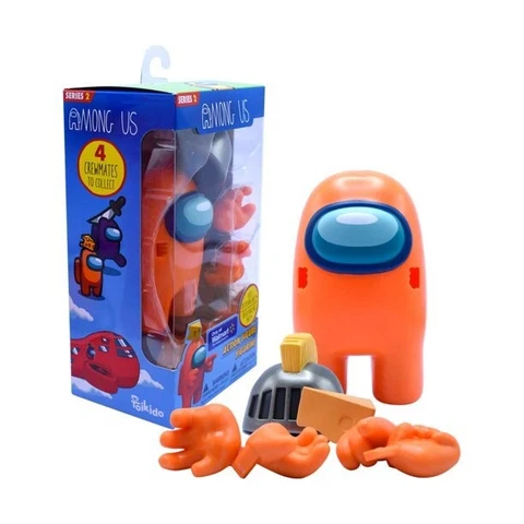 Among Us Crew Member Action Figure Orange With Cheese (4") by Toikido NIB Cover