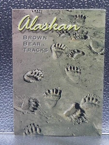 Postal topográfica de turismo de viajes Círculo Polar Ártico AK de Alaska Brown Bear Tracks - Imagen 1 de 2
