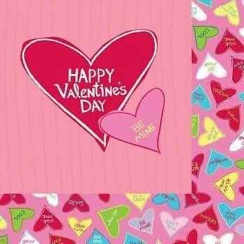 Servilletas de papel Candy Crush para almuerzo con tema de corazones de fiesta de San Valentín Foto 1 de 1