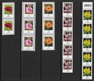 GERMANY - FLOWERS - COIL STRIPS - SELECTION 5V - MNH ** - Picture 1 of 2