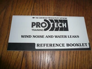 1978 Chevrolet Wind Noise & Water Leaks Booklet  PT-1 (78-5) - Vintage - Picture 1 of 5