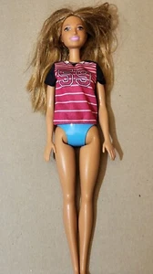 BARBIE MATTEL DOLL BRUNETTE FASHIONISTA SOCCER SHIRT C167 - Picture 1 of 6
