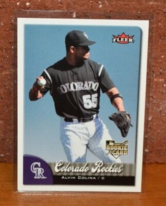 GREAT BASEBALL CARD FLEER 2007 COLORADO ROCKIES ALVIN COLINA ROOKIE