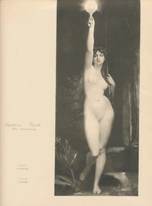 100+yr Old Original 1924 Jules Joseph Lefebvre Antique Print TRUTH Law Attorney - Picture 1 of 2