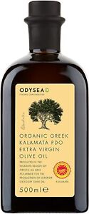 Odysea Organic Extra Virgin Olive Oil, PDO Kalamata EVOO, 500ml Glass Bottle