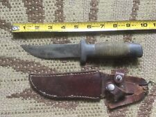 Vintage WW2 Theater Made Combat Fighting Utility Knife With Sheath 