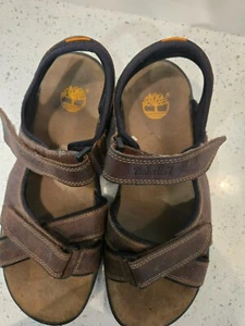 TIMBERLAND LEATHER TRAIL HIKING SANDALS MENS SIZE 10 M-BREAKWATER BROWN - Picture 1 of 7