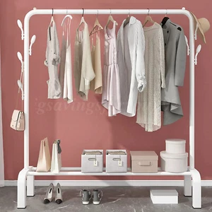Heavy Duty Garment Hanging Rail Stand Rolling Clothes Rack Closet Storage NEW - Picture 1 of 15