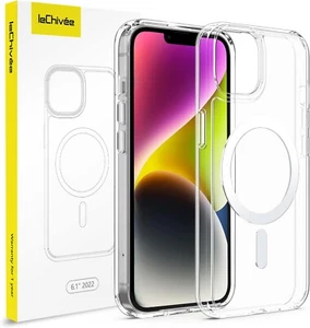 Funda magnética transparente diseñada para iPhone 14 compatible con Mag Safe Reino Unido - Imagen 1 de 6
