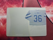 2017 Leaf In The Game Used Moe Lemay 1/1 Jumbo Patch Yellow Printing Plate JP15