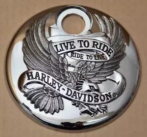 Harley original Tankkonsolen Klappe Console Door Cover Cover "Live to Ride" - Bild 1 von 3