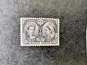 Kanada Scott #56 postfrisch aufklappbar.  Sehr schön 1897 8 Cent Jubiläumsausgabe. - Bild 1 von 8