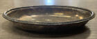 Vintage Silver Plate Oval Serving Dish Bowl Ornate 11 X 8 X 2 Inches