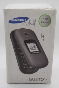 SAMSUNG GUSTO 2 BLACK FLIP CELL PHONE, 1.3 MP CAMERA, BLUETOOTH ORIG. BOX + - Picture 1 of 8