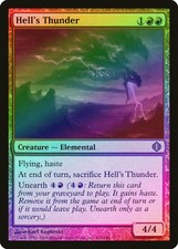 Hell's Thunder FOIL Shards of Alara PLD Red Rare MAGIC MTG CARD ABUGames