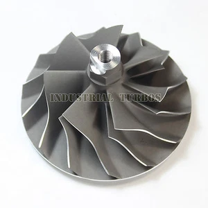 03-04 Ford Powerstroke 6.0 GT3782VA Turbo Cast Compressor Wheel Anodized Coating - Picture 1 of 6