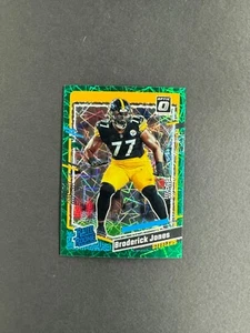 Broderick Jones 2023 Panini Donruss Optic Rated Rookie Green Velocity #285 - Picture 1 of 2