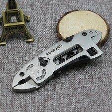 Knife Pliers Survival Tool Jaw Screwdriver Adjustable Wrench Multi-tool EDC Set