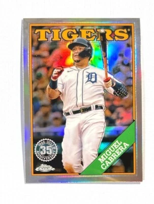 Miguel Cabrera ~ 2023 Topps Chrome ~ 35th Anniversary Refractor #88BC-4 - Image 1 of 2