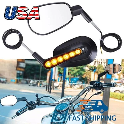 PARA HARLEY DAVIDSON FLTRU ROAD GLIDE ULTRA Espejos retrovisores LED intermitente 8MM Foto 1 de 4