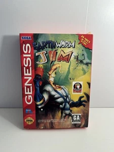 Sega Genesis Earthworm Jim CIB with manual and box vintage video game 1994 - Picture 1 of 10
