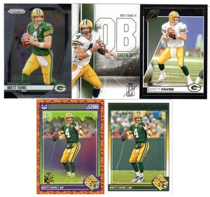 (5) Tarjeta BRETT FAVRE ¡Lote! Panini Prizm, Zenith, Topps, Score...PACKERS - Imagen 1 de 1