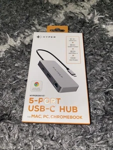 HyperDrive 5 en 1 Hub USB-C para Chrome Book MACPC HDMI NUEVO SELLADO - Imagen 1 de 4