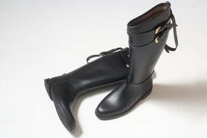 Burberry Damen Regenstiefel schwarz Gummi Knie Größe EU 41 / US 11 - Bild 1 von 12