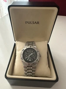 UNIKAT Herren Vintage 1992ALARM CHRONOGRAPH TIMERUhr PULSAR N945-6A10 - Bild 1 von 6