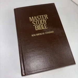 Master Study Bible New American Standard Vers Hardback 1981 Red Letter Indexed - Picture 1 of 10