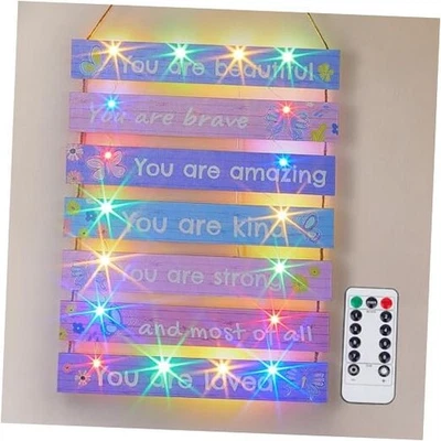  Decoración de habitación de niñas para adolescentes niñas niños con luz LED pared púrpura mariposa Foto 1 de 4