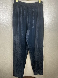 CP Shades Rayon Velvet Pants Y2K Lounge Minimalist Green Blue Teal Sz Medium - Picture 1 of 6