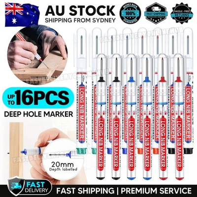 Long Nib Marker for Metalwork Woodwork Multi-Purpose Deep Hole Marker Pen P - image 1 of 4