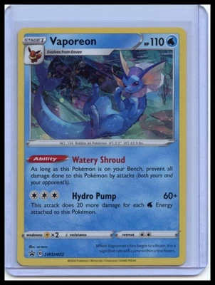 SWSH: Sword & Shield Promo Cards #SWSH072 Vaporeon - Image 1 of 2