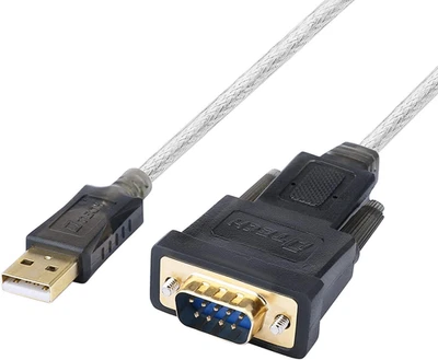 Serial Cable to USB Adapter DB9 Male RS232 Port Supports Windows 11 10 8 7 Mac ( - Image 1 of 4