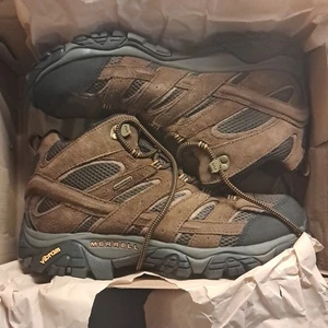 Merrell Dry Earth Moab 2 Mid Waterproof Men's Size 12 Brown J06051 Hiking Boots - Picture 1 of 14