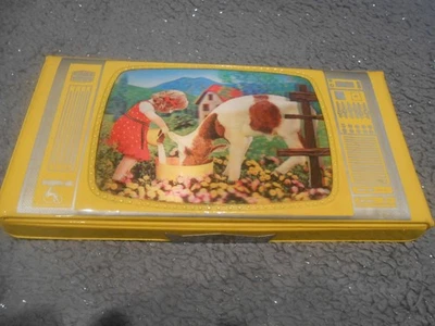 Vintage Federmappe, Pencilcase mit Hologramm Bild, sehr selten! - Bild 1 von 3